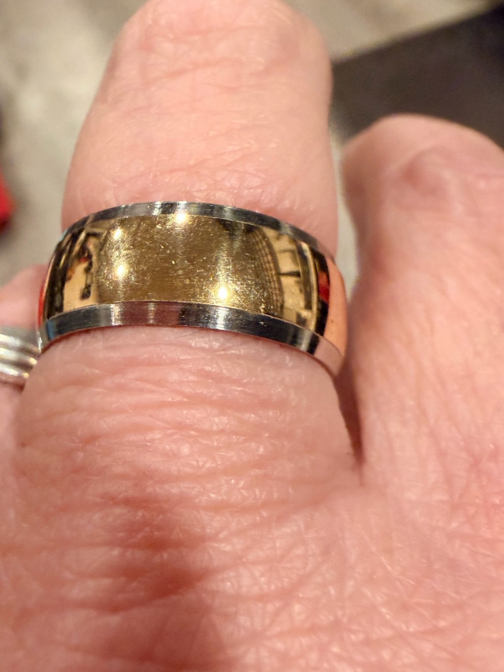 Gold and Silver Two-Tone Ring size 8